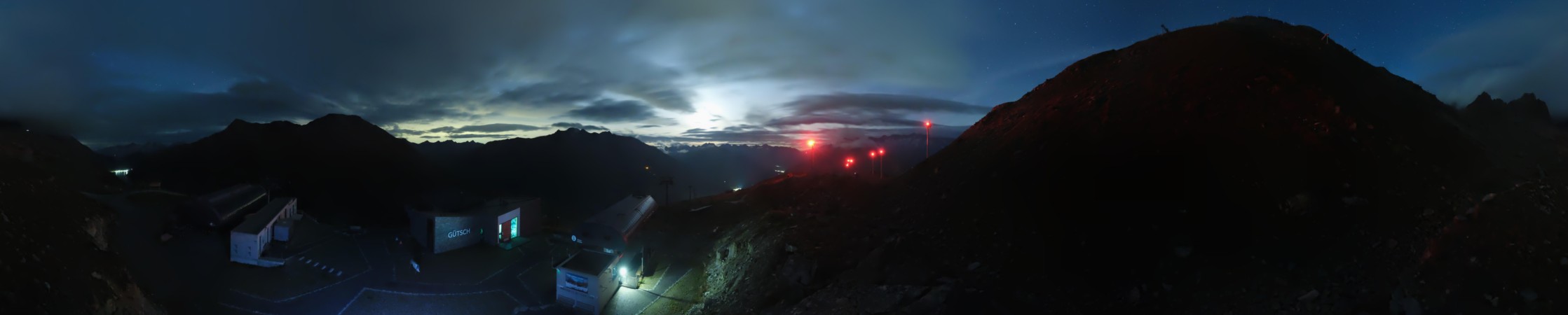 Andermatt Sedrun Disentis Gütsch snow cam captured at 20 September 2026 at 11:51 pm GMT+2