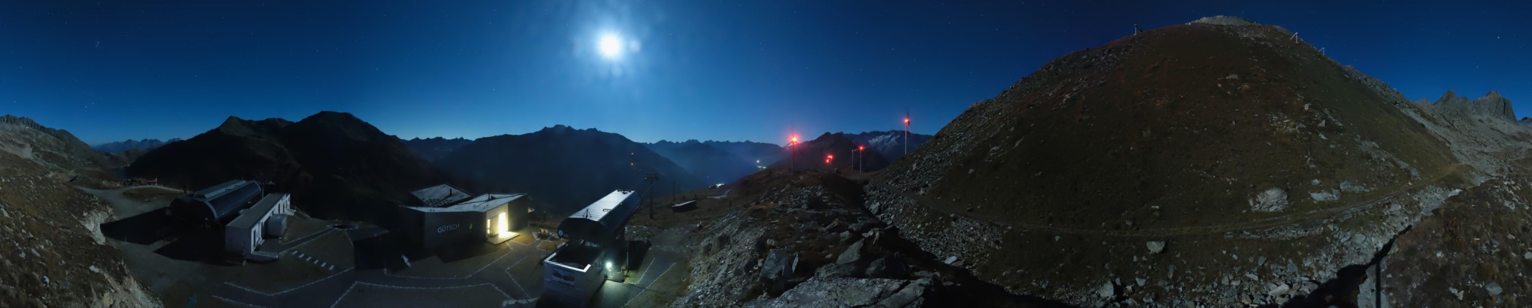 Andermatt Sedrun Disentis Gütsch snow cam captured at 22 September 2026 at 11:51 pm GMT+2