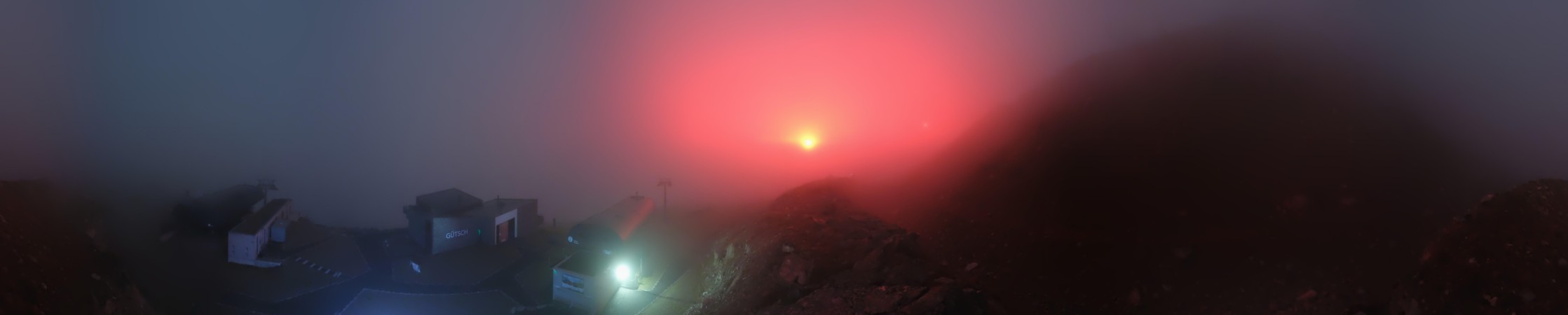 Andermatt Sedrun Disentis Gütsch snow cam captured at 1 October 2026 at 11:36 pm GMT+2