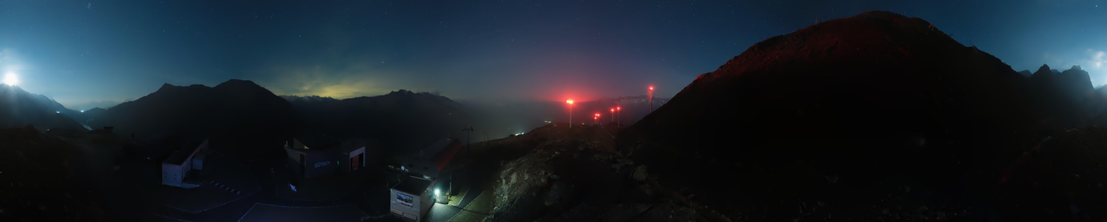 Andermatt Sedrun Disentis Gütsch snow cam captured at 2 October 2026 at 11:50 pm GMT+2