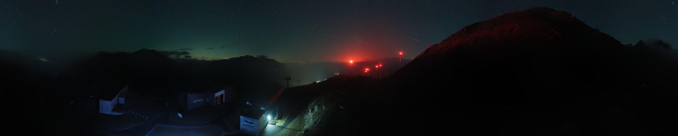 Andermatt Sedrun Disentis Gütsch snow cam captured at 3 October 2026 at 11:49 pm GMT+2