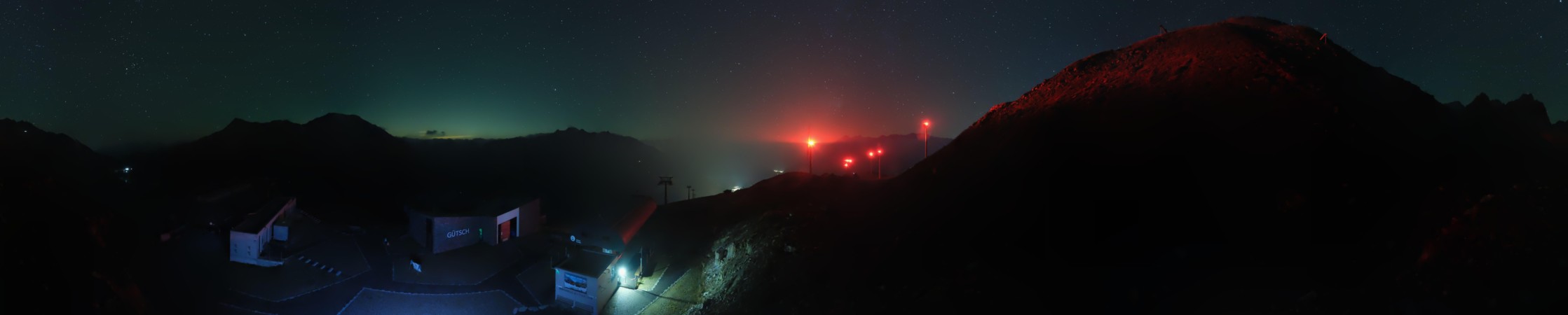 Andermatt Sedrun Disentis Gütsch snow cam captured at 5 October 2026 at 11:49 pm GMT+2
