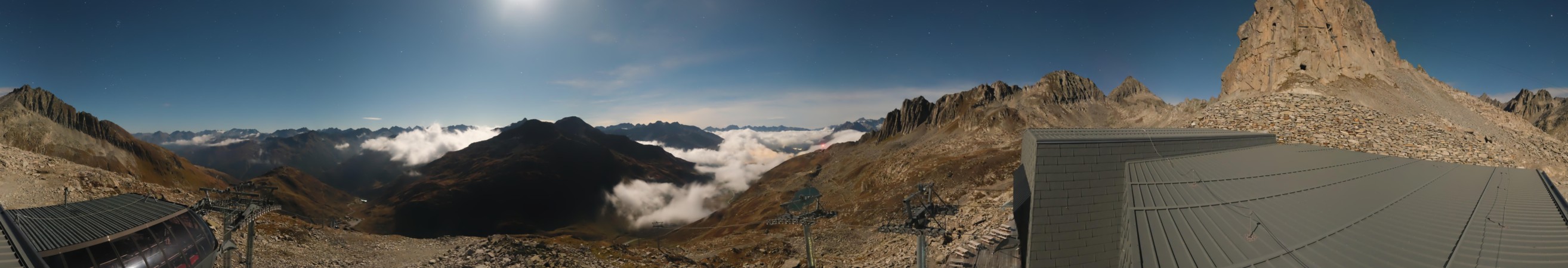 Andermatt Sedrun Disentis Schneehüenerstock snow cam captured at 24 September 2026 at 11:56 pm GMT+2