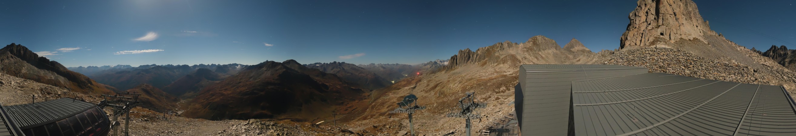 Andermatt Sedrun Disentis Schneehüenerstock snow cam captured at 27 September 2026 at 11:46 pm GMT+2