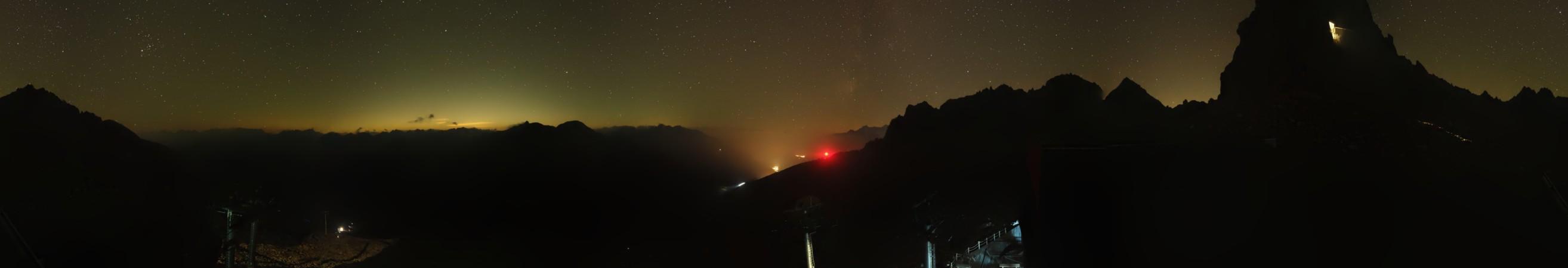 Andermatt Sedrun Disentis Schneehüenerstock snow cam captured at 5 October 2026 at 11:49 pm GMT+2