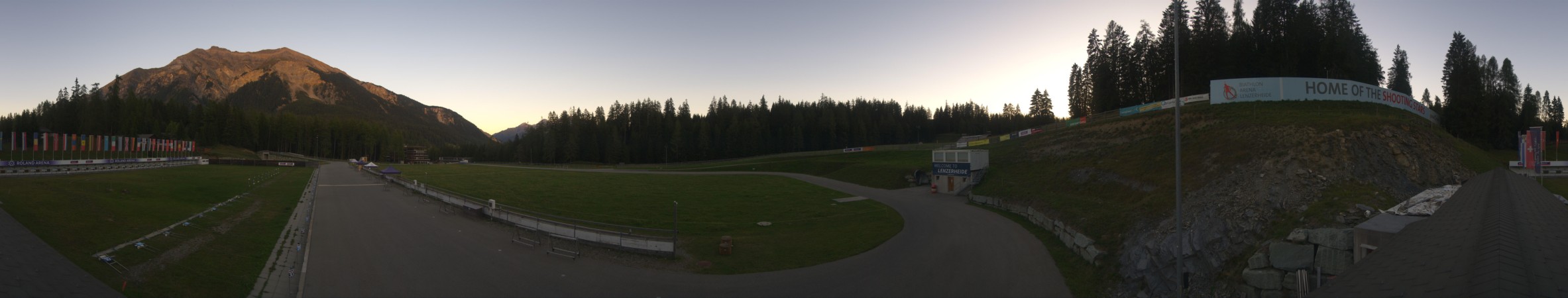 Biathlon Arena Lenzerheide AG Roland Biathlon Arena snow cam captured at 12 September 2026 at 7:37 pm GMT+2