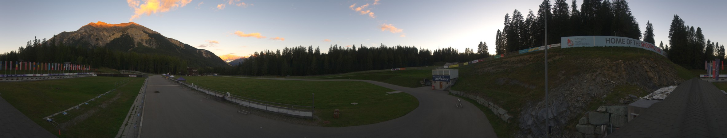 Biathlon Arena Lenzerheide AG Roland Biathlon Arena snow cam captured at 14 September 2026 at 7:40 pm GMT+2