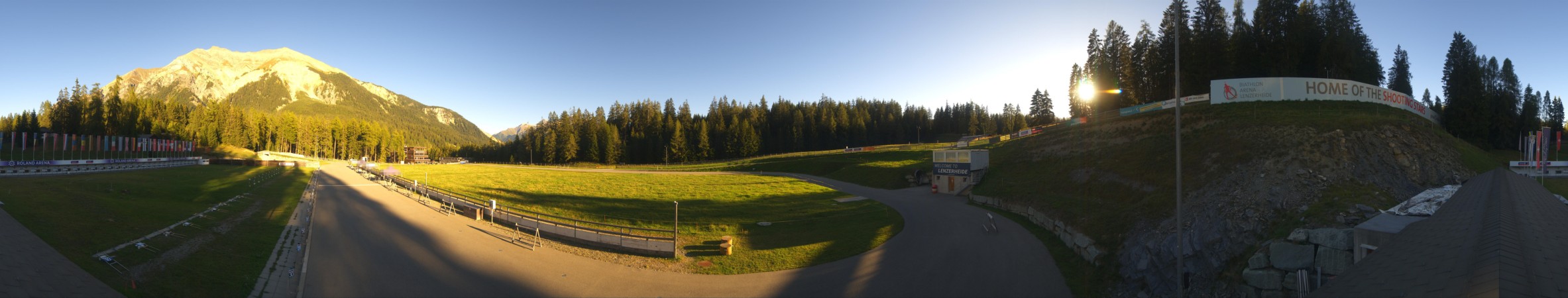 Biathlon Arena Lenzerheide AG Roland Biathlon Arena snow cam captured at 15 September 2026 at 6:13 pm GMT+2