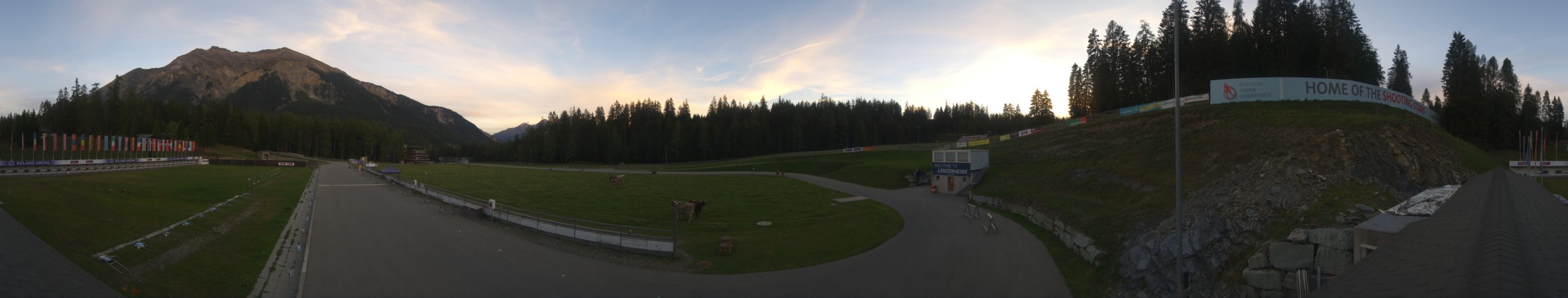 Biathlon Arena Lenzerheide AG Roland Biathlon Arena snow cam captured at 17 September 2026 at 7:35 pm GMT+2