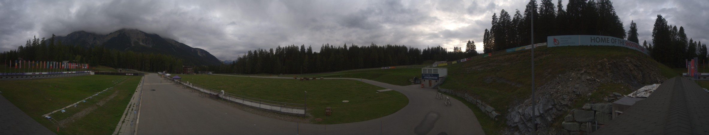 Biathlon Arena Lenzerheide AG Roland Biathlon Arena snow cam captured at 18 September 2026 at 7:36 pm GMT+2
