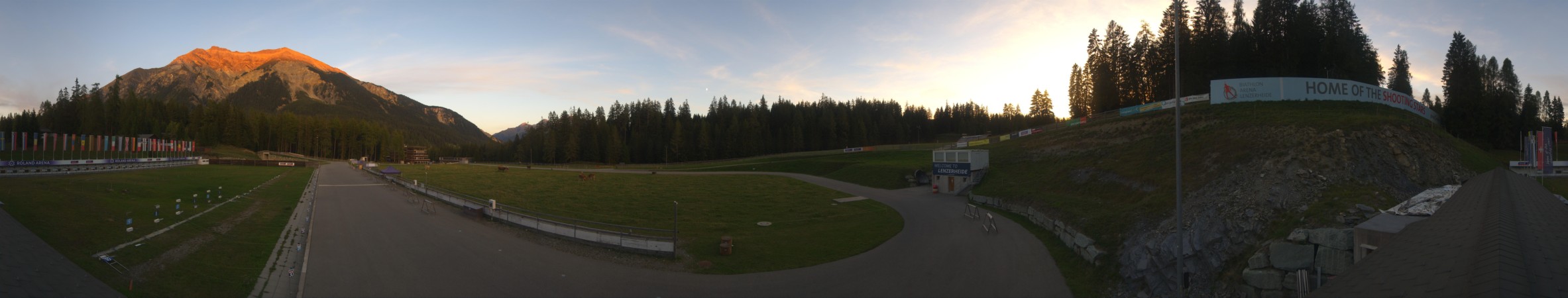 Biathlon Arena Lenzerheide AG Roland Biathlon Arena snow cam captured at 19 September 2026 at 7:31 pm GMT+2