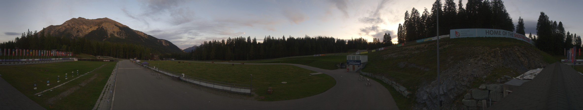 Biathlon Arena Lenzerheide AG Roland Biathlon Arena snow cam captured at 20 September 2026 at 7:39 pm GMT+2