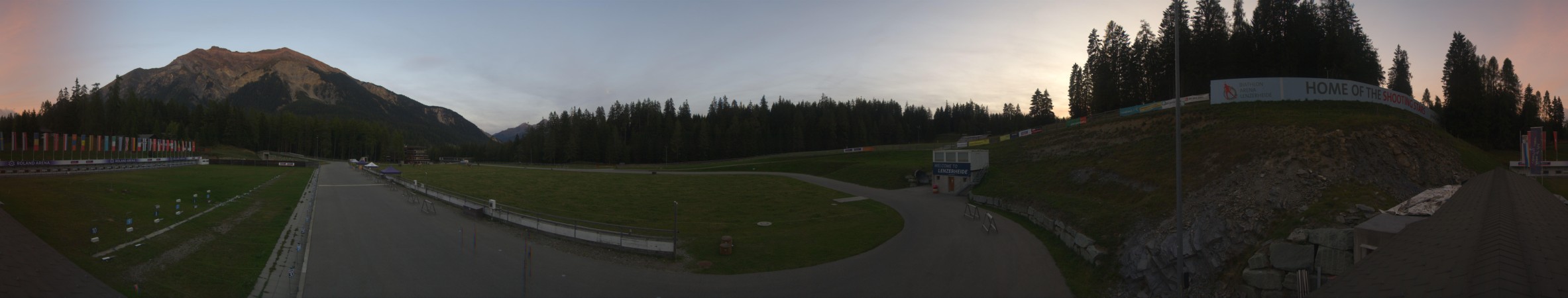 Biathlon Arena Lenzerheide AG Roland Biathlon Arena snow cam captured at 21 September 2026 at 7:40 pm GMT+2
