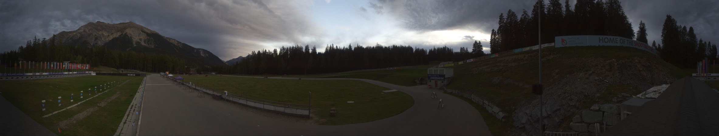 Biathlon Arena Lenzerheide AG Roland Biathlon Arena snow cam captured at 24 September 2026 at 7:32 pm GMT+2