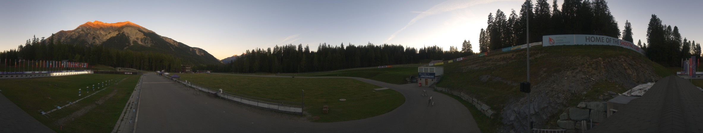 Biathlon Arena Lenzerheide AG Roland Biathlon Arena snow cam captured at 25 September 2026 at 7:22 pm GMT+2