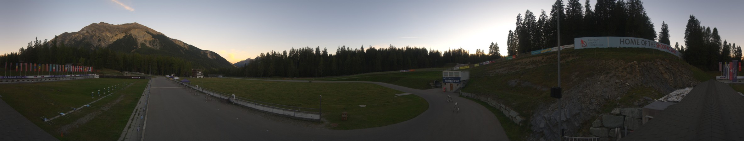 Biathlon Arena Lenzerheide AG Roland Biathlon Arena snow cam captured at 26 September 2026 at 7:22 pm GMT+2