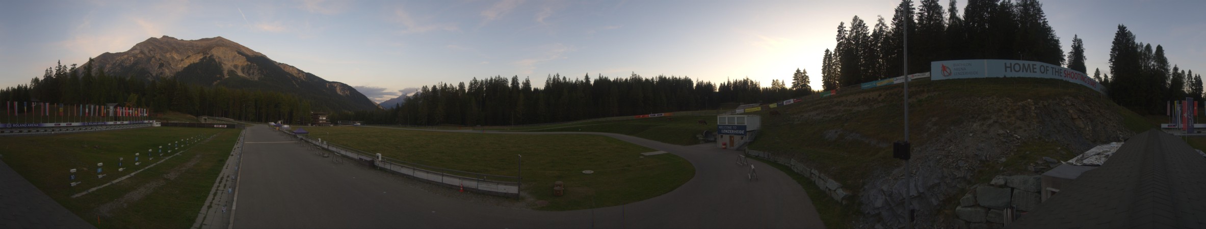 Biathlon Arena Lenzerheide AG Roland Biathlon Arena snow cam captured at 30 September 2026 at 7:18 pm GMT+2