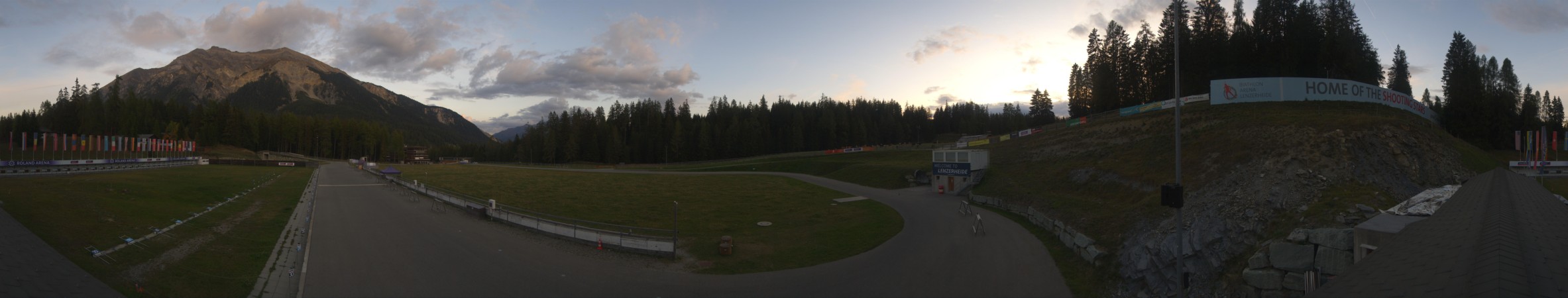 Biathlon Arena Lenzerheide AG Roland Biathlon Arena snow cam captured at 4 October 2026 at 7:06 pm GMT+2