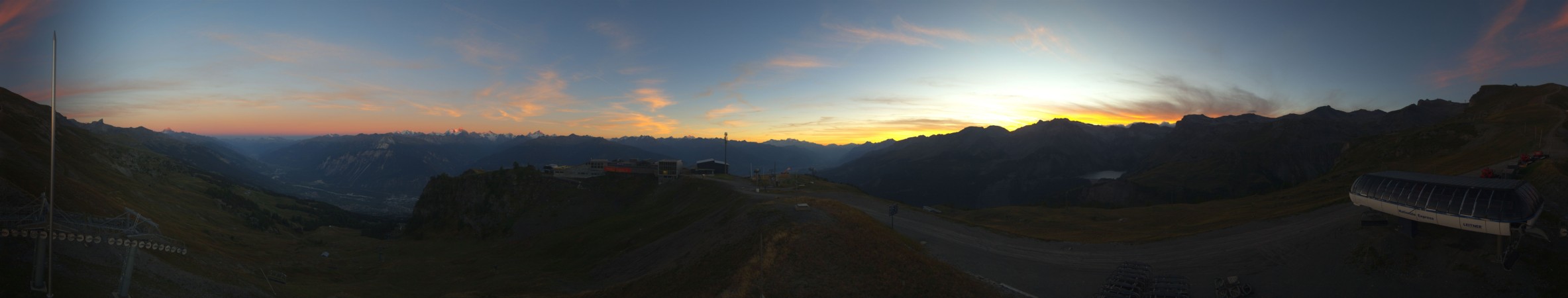 Crans Montana RM (CMA) SA La Nationale snow cam captured at 12 September 2026 at 8:11 pm GMT+2