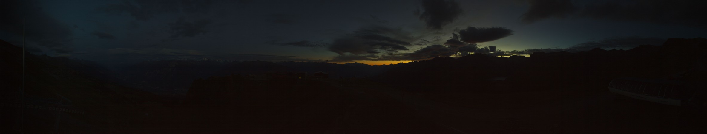 Crans Montana RM (CMA) SA La Nationale snow cam captured at 13 September 2026 at 8:12 pm GMT+2
