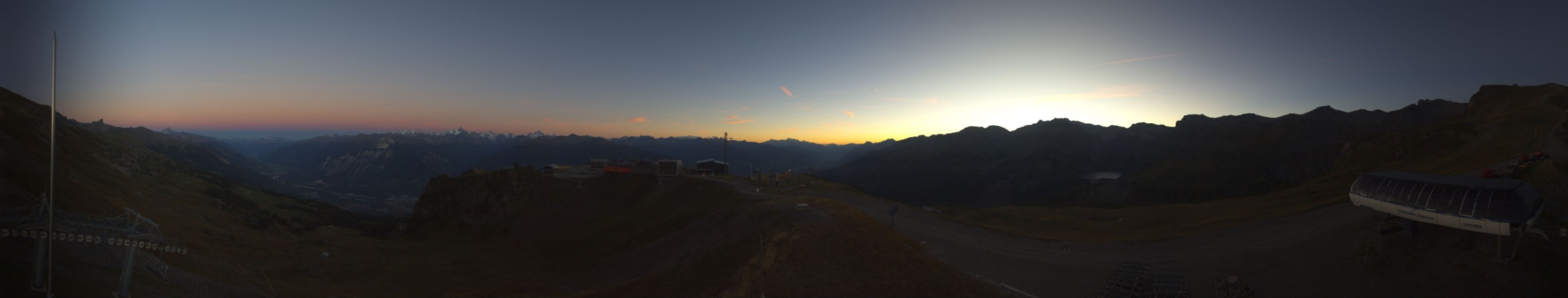 Crans Montana RM (CMA) SA La Nationale snow cam captured at 14 September 2026 at 8:02 pm GMT+2