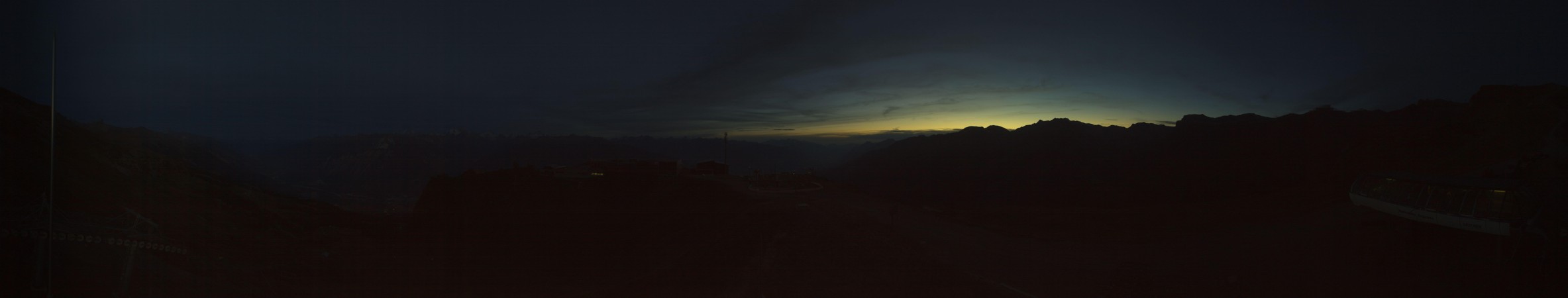 Crans Montana RM (CMA) SA La Nationale snow cam captured at 28 September 2026 at 7:53 pm GMT+2