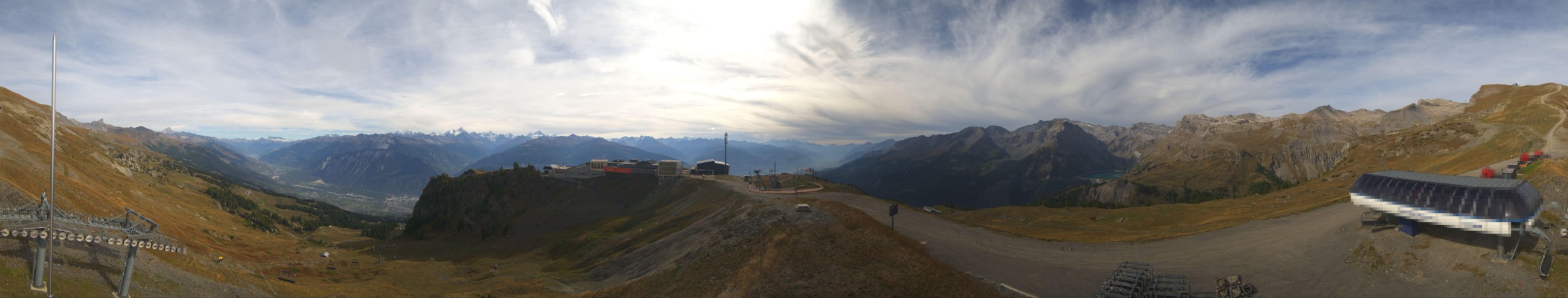 Crans Montana RM (CMA) SA La Nationale snow cam captured at 29 September 2026 at 3:32 pm GMT+2