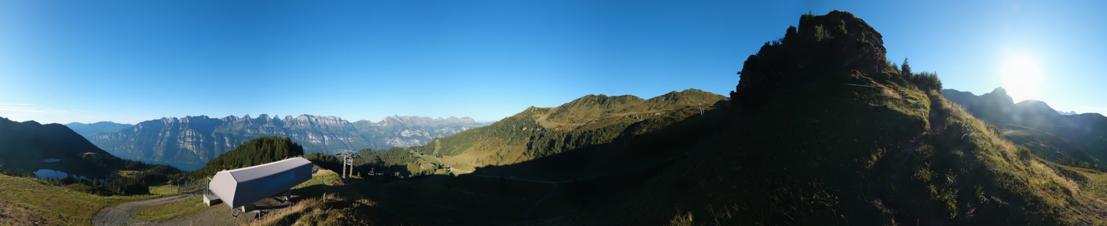 Flumserberg Bergbahnen AG Stelligrat snow cam captured at 15 September 2026 at 6:14 pm GMT+2