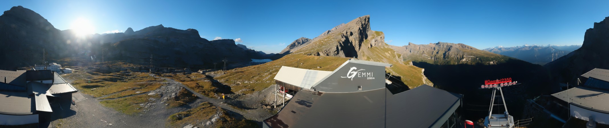 Gemmi Bahnen Gemmi snow cam captured at 15 September 2026 at 6:47 pm GMT+2