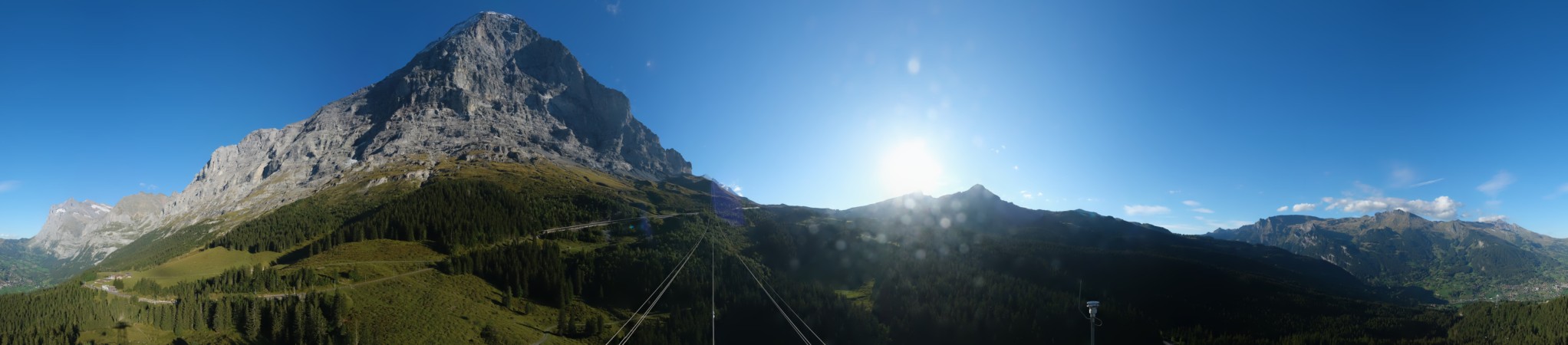Jungfraubahnen Management AG Eiger Express Panorama Mast 4 snow cam captured at 15 September 2026 at 6:15 pm GMT+2
