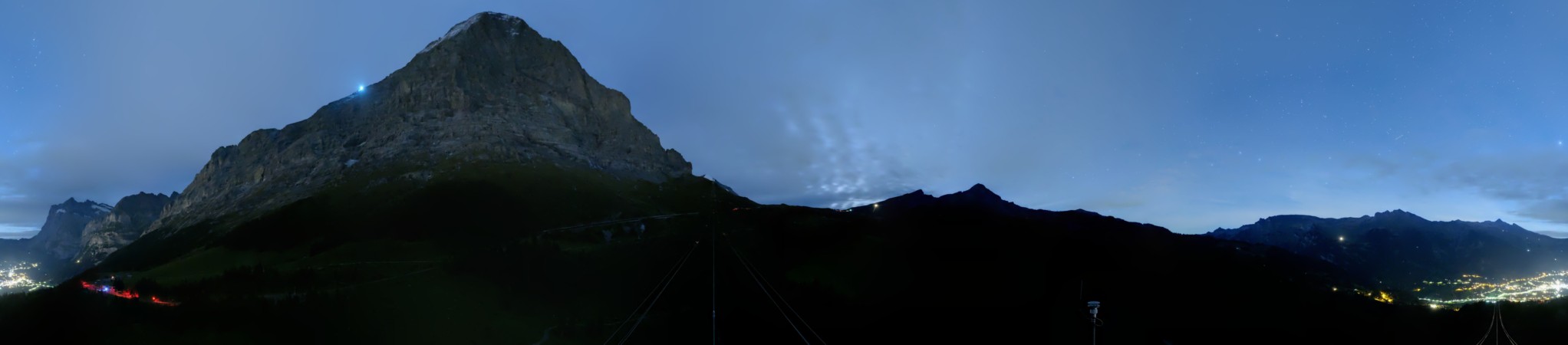 Jungfraubahnen Management AG Eiger Express Panorama Mast 4 snow cam captured at 20 September 2026 at 11:54 pm GMT+2