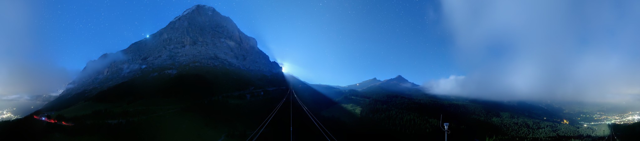 Jungfraubahnen Management AG Eiger Express Panorama Mast 4 snow cam captured at 21 September 2026 at 11:54 pm GMT+2