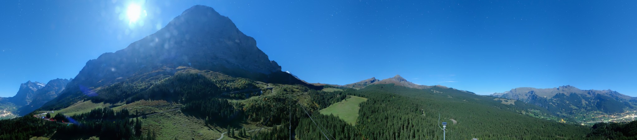 Jungfraubahnen Management AG Eiger Express Panorama Mast 4 snow cam captured at 27 September 2026 at 11:51 pm GMT+2