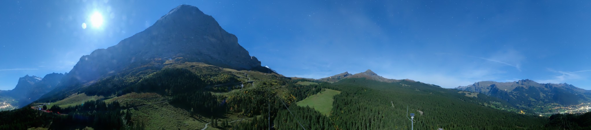 Jungfraubahnen Management AG Eiger Express Panorama Mast 4 snow cam captured at 28 September 2026 at 11:56 pm GMT+2