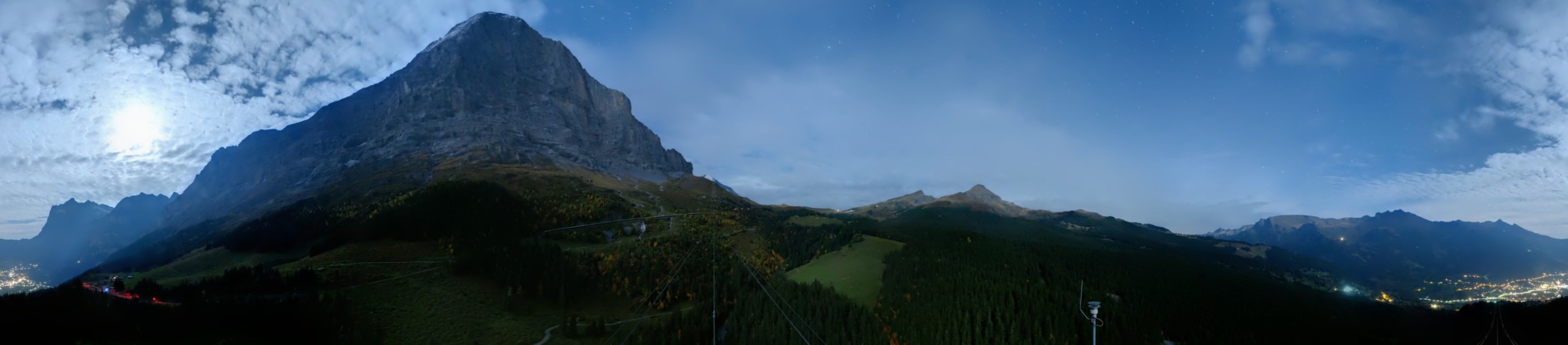 Jungfraubahnen Management AG Eiger Express Panorama Mast 4 snow cam captured at 30 September 2026 at 11:48 pm GMT+2