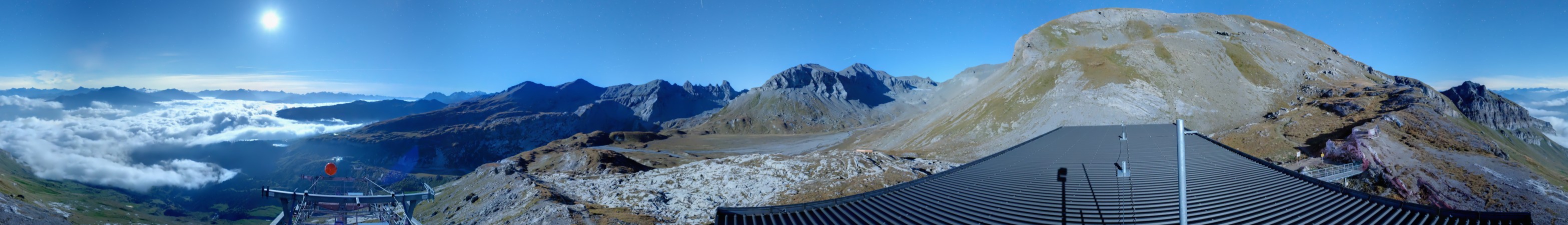 Laax Flims Falera - Weisse Arena Cassons snow cam captured at 21 September 2026 at 11:44 pm GMT+2