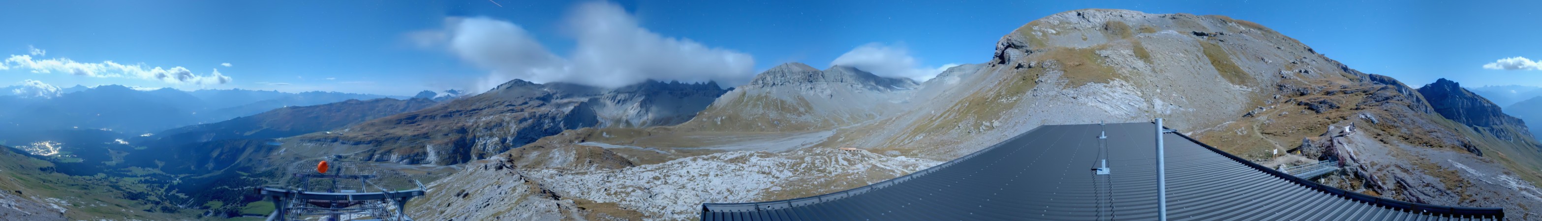 Laax Flims Falera - Weisse Arena Cassons snow cam captured at 24 September 2026 at 11:30 pm GMT+2