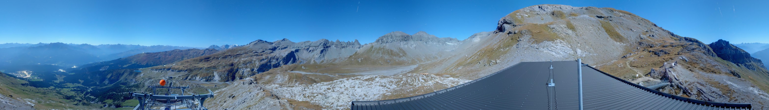 Laax Flims Falera - Weisse Arena Cassons snow cam captured at 25 September 2026 at 11:54 pm GMT+2