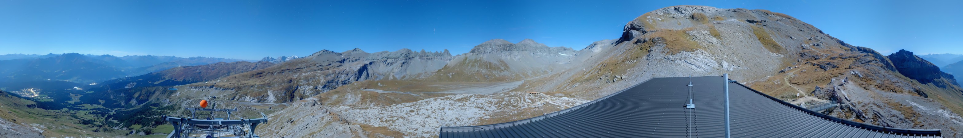 Laax Flims Falera - Weisse Arena Cassons snow cam captured at 26 September 2026 at 11:54 pm GMT+2