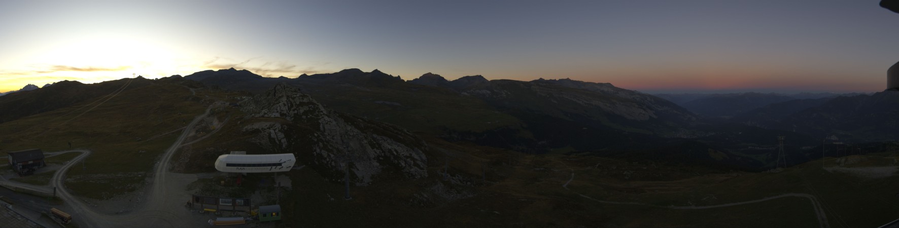 Laax Flims Falera - Weisse Arena Crap Sogn Gion Plaun snow cam captured at 12 September 2026 at 7:54 pm GMT+2