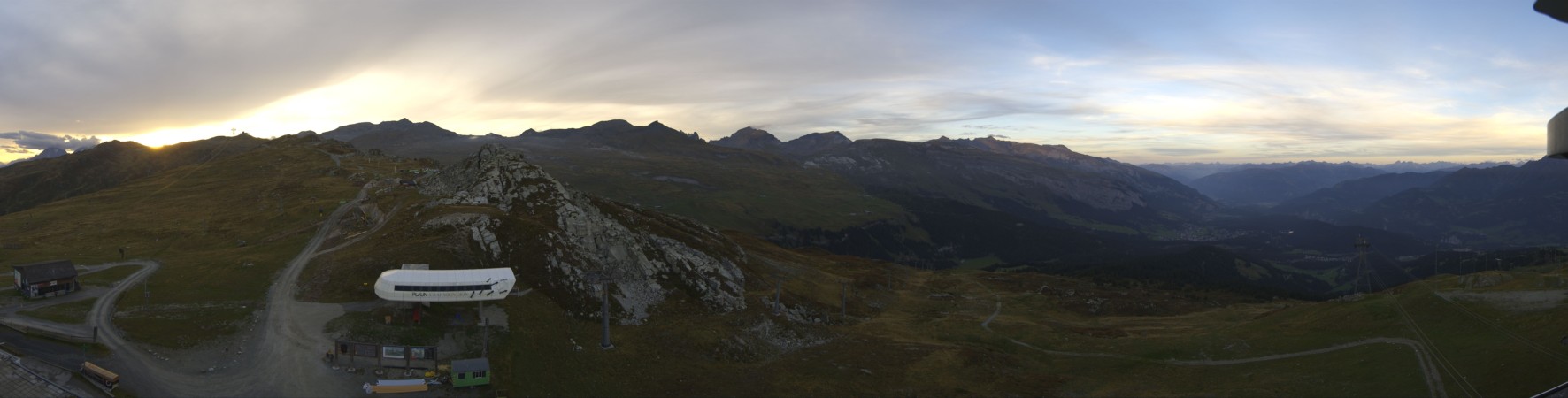 Laax Flims Falera - Weisse Arena Crap Sogn Gion Plaun snow cam captured at 17 September 2026 at 7:26 pm GMT+2