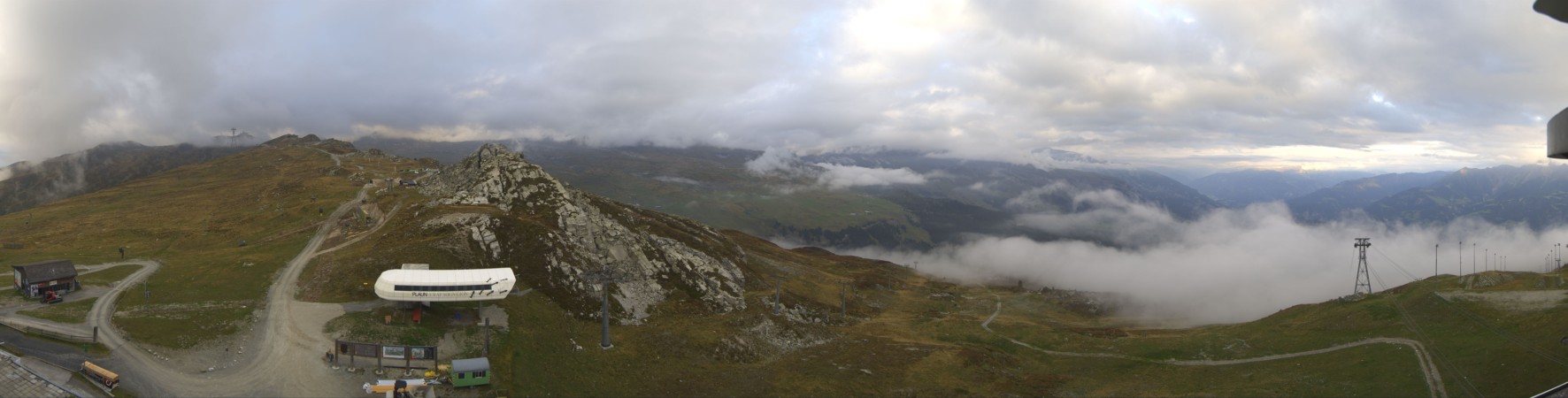 Laax Flims Falera - Weisse Arena Crap Sogn Gion Plaun snow cam captured at 18 September 2026 at 6:54 pm GMT+2