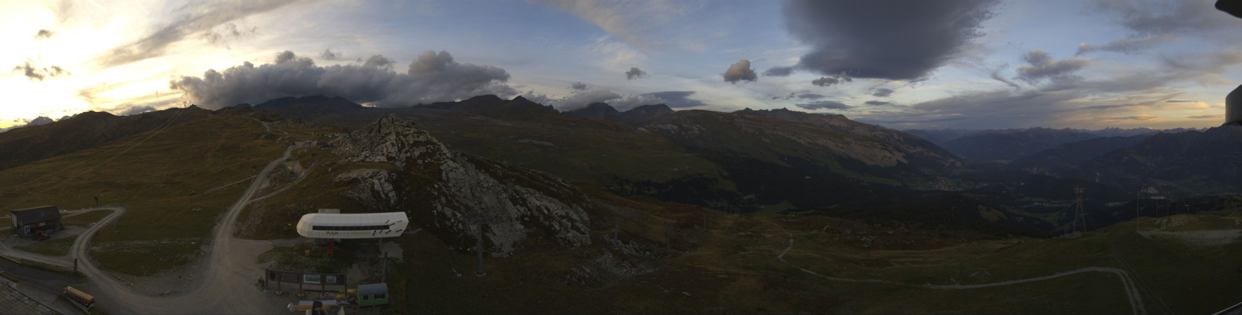 Laax Flims Falera - Weisse Arena Crap Sogn Gion Plaun snow cam captured at 20 September 2026 at 7:19 pm GMT+2