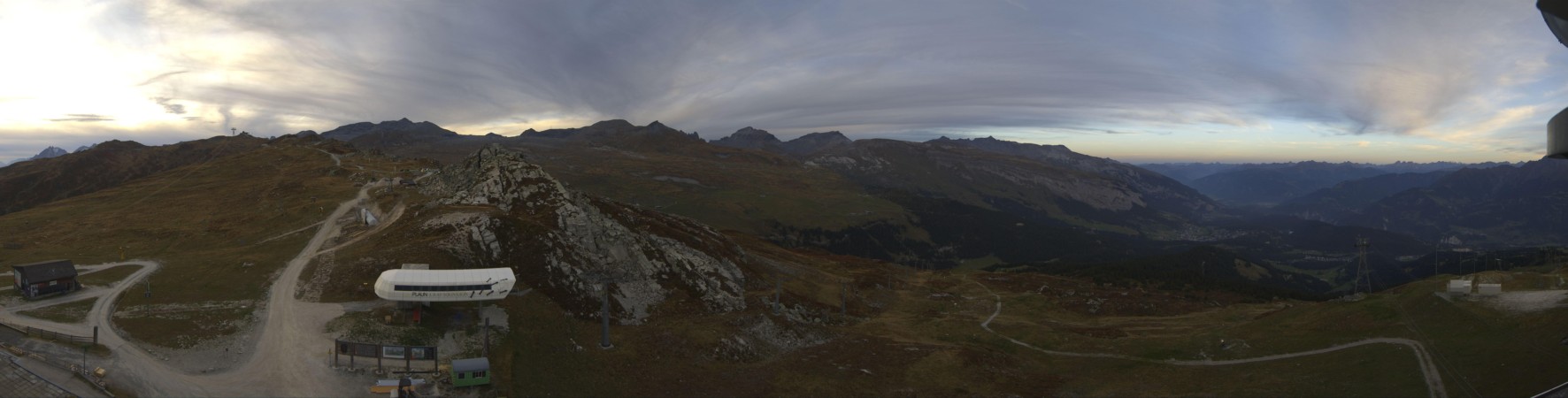 Laax Flims Falera - Weisse Arena Crap Sogn Gion Plaun snow cam captured at 29 September 2026 at 7:02 pm GMT+2