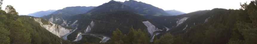 Laax Flims Falera - Weisse Arena Rheinschlucht - Conn snow cam captured at 11 September 2026 at 7:52 pm GMT+2