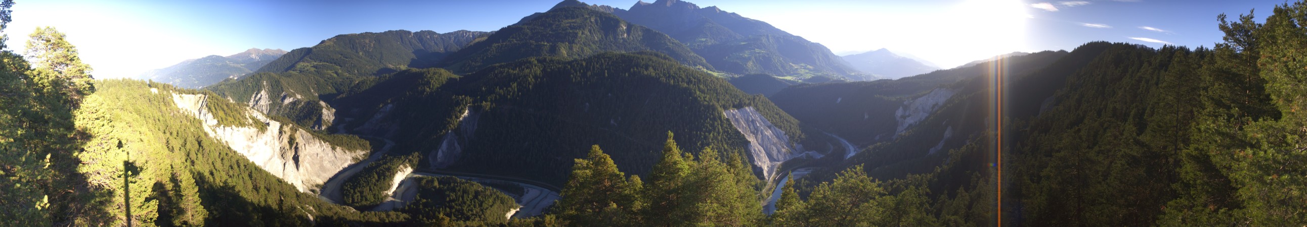 Laax Flims Falera - Weisse Arena Rheinschlucht - Conn snow cam captured at 15 September 2026 at 6:15 pm GMT+2