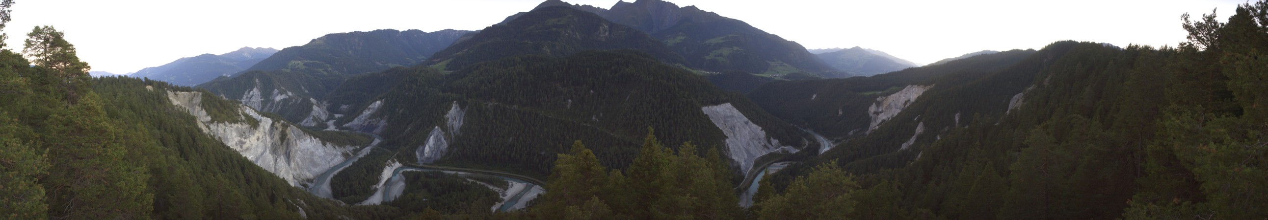 Laax Flims Falera - Weisse Arena Rheinschlucht - Conn snow cam captured at 22 September 2026 at 7:32 pm GMT+2
