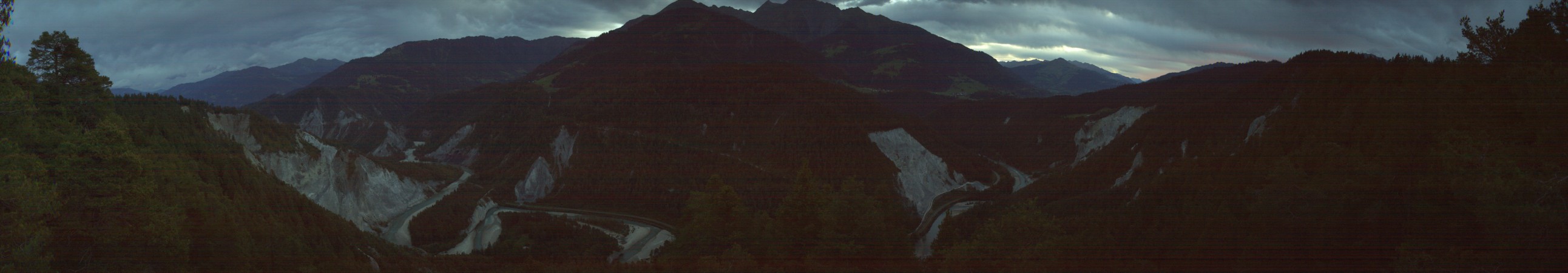 Laax Flims Falera - Weisse Arena Rheinschlucht - Conn snow cam captured at 24 September 2026 at 7:39 pm GMT+2