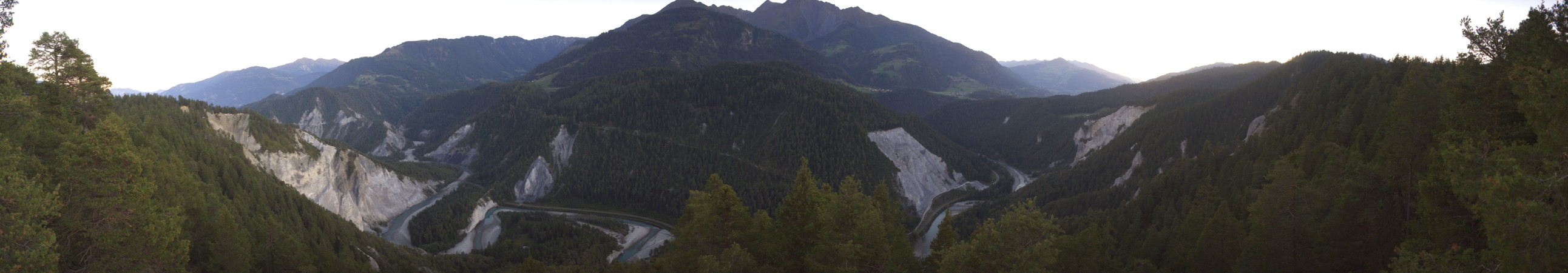 Laax Flims Falera - Weisse Arena Rheinschlucht - Conn snow cam captured at 25 September 2026 at 7:19 pm GMT+2