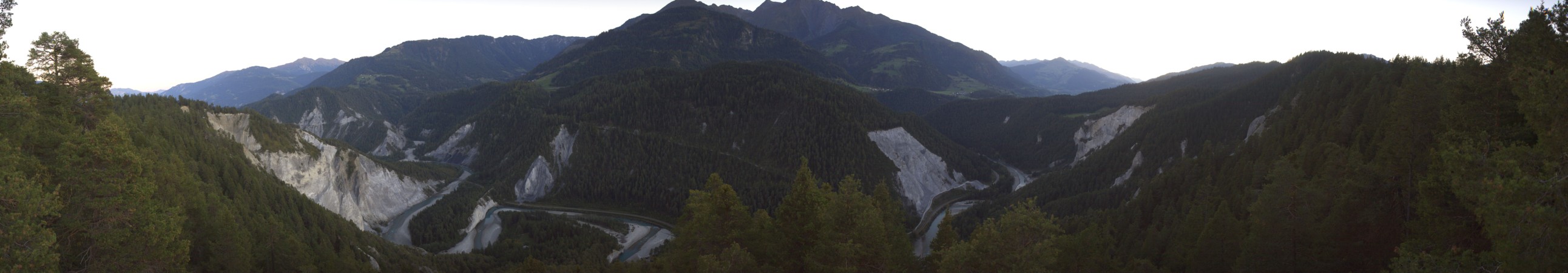 Laax Flims Falera - Weisse Arena Rheinschlucht - Conn snow cam captured at 27 September 2026 at 7:27 pm GMT+2